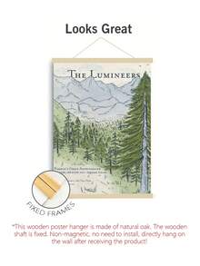 1 张音乐会森林风景帆布海报 - 复古风格无框墙壁艺术，适用于家庭装饰、客厅、卧室、办公室 - 彩色 - 查看 3