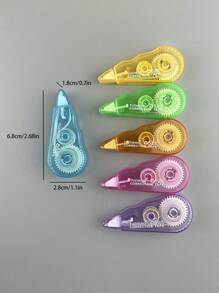6pcs Letter Graphic Mini Correction Tape, Creative Portable Whiteout Correction Tape For School Student, Office Back To School