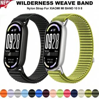 Compatible With Xiaomi Band 10/9/8 Nylon Watch Strap Smart Watch Band Replacement Accessories Soft Comfortable Durable Lightweight Adjustable For Men Women Sports Fitness
