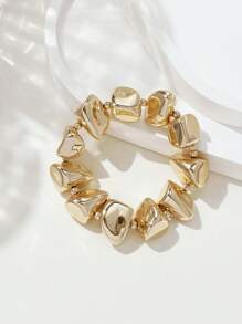 1pc Fashionable Vintage Bohemian, Exaggerated Thick Acrylic Beaded Bracelet, (Can Be Freely Matched Into Multiple Stacked Bracelets), Suitable For Women, Couples, Parties, Daily Wear, Luxury & High-End