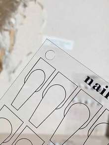 Acrylic Nail Practice Display Board, Double-Sided Oval, Almond, Square Nail Shape Templates, Reusable Practice Pad - Multicolor - View 5