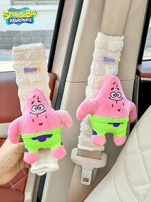 SPONGEBOB 1pc/2pcs Car Seat Belt Shoulder Cover Cartoon Four Seasons Creative Seat Belt Anti-Rub Interior Decoration Complete Set - one-size - View 4