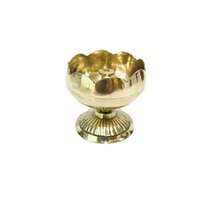 Brass Jyot Diya Tomato Design Golden Diya Jyot Deepak Pooja Dia Brass Diwali Puja Diwali Diya Deepawali Deepak Oil Lamps Christmas Decoration Unique Design Gift Items Pack Of 2 With Phouch
