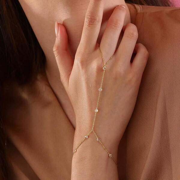 Women's Gold Bracelet, 14K Delicate Gold Plated Stackable Bracelet, Waterproof Bracelet Set, Small Heart Paperclip Box Chain Adjustable Bracelet, Simple And Cute Jewelry