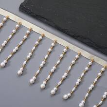 2 Yards Ren Tua Hạt Viền Tua Rua Cho May Tua Rua Trang Trí Rộng 10CM Phụ Kiện DIY Tinker Trang Phục Khiêu Vũ Latin Phụ Kiện May Vá Viền Tua Rua - nhiều màu - Xem 4