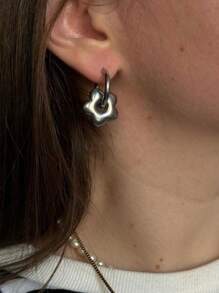 1 对经典不锈钢 Y2K 粗星形耳环防过敏另类哥特朋克前卫耳环，适合女士女孩 - 耳環 - 查看 6