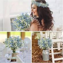 Sky Blue/White Real Touch 4/18pcs/30pcs Artificial Gypsophila Flowers - Suitable For Wedding Bride Engagement Home Scene Flower Arrangement, Mother'S Day Decoration, Home Decor