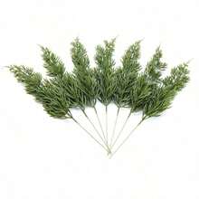 10/20/30/50/100pcs Green Stems, Artificial Pine Stems, Fake Snow Pine Branches For Vases, Fake Plants, Fake Pine Branches For Garland Wreath Trees, DIY Christmas Decorations, Room Decorations, Christmas, Valentine's Day, Birthday Gifts, Graduation Ceremony Home Decor