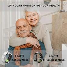 男女通用智能戒指健身追踪器 - 防水健康戒指，具备睡眠追踪、心率和血氧监测、家庭健康管理、步数和卡路里计数、手势滑动视频播放、内置动作感应功能，佩戴舒适。双击手指即可切换视频。（15/20mAh 可充电电池）玫瑰金，尺码 7/8/9/10/11/12，新年/圣诞节礼物 - YJH-TK5 - 查看 11