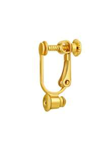 2 件夹式耳环配件，螺旋耳线，非穿孔耳环转换器，带环，用于珠宝制作 - 子彈耳夾 - 查看 3