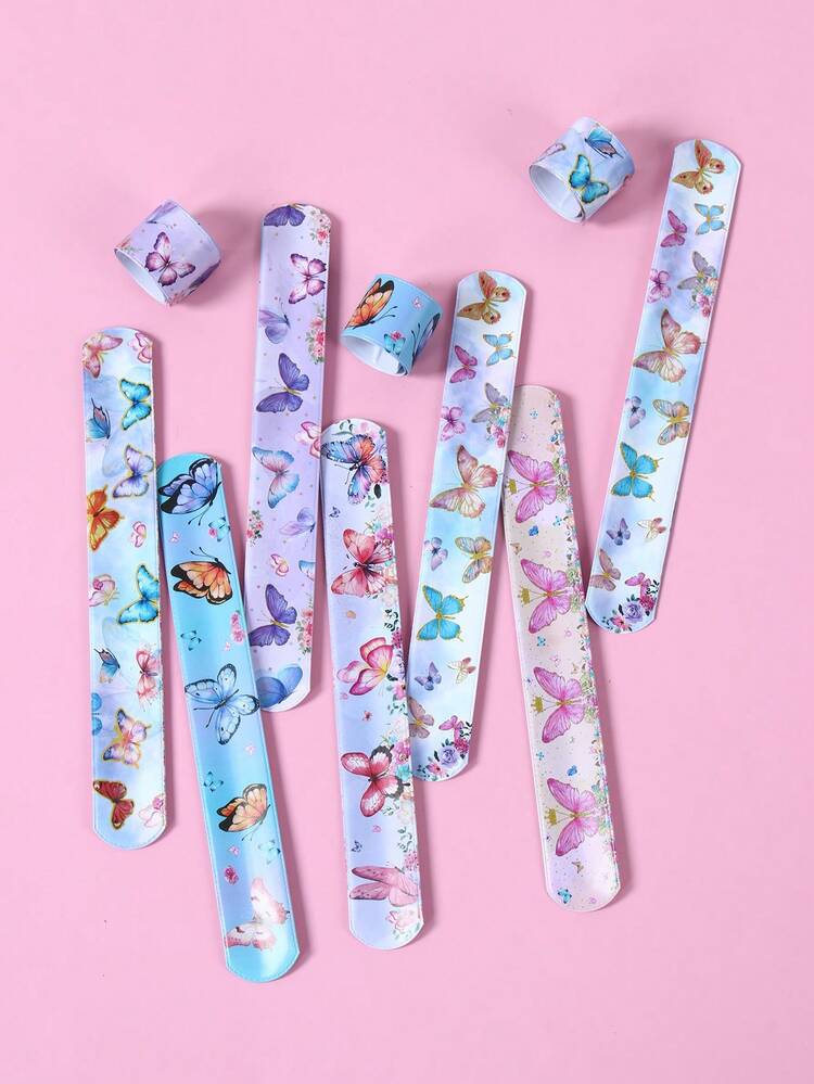 12 件/套春季蝴蝶混合主题 1 岁生日派对拍击手链、春季蝴蝶混合图案婴儿送礼会礼物派对回礼、性别揭秘派对回礼、完美的装饰派对礼物、1 岁生日派对性别揭秘派对装饰趣味拍击手链、迎婴派对装饰、性别揭秘派对交换礼物、迎婴派对礼物、1 岁生日小礼物 - 春日蝴蝶 - 查看 5