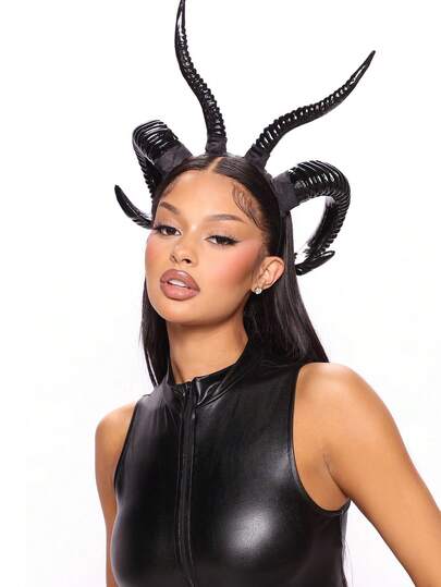 1pc Halloween Horns Headband Decoration, Halloween Party Headpiece, Unique Prop, Costume Accessory, Holiday Gift, Hairband For Women, Autumn Outfits, Hair Hoop
