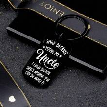 1pc Uncle Gifts The Best Special Funny Uncle Key Gifts Ring From Niece & Nephew For Men He Him Birthday Father's Day Gifts Christmas