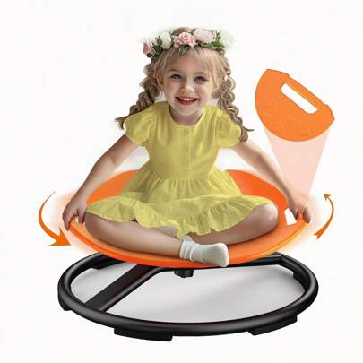 Autism Kids Spinning Chair, Sit And Spin Sensory Rocking Chair For Kids, Swivel Chair For Training Body Coordination, Hand-Eye Coordination, Balance Ability, Relief Of Motion Sickness. Birthday | Indoor&Outdoor |Handle