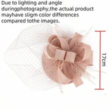 1 件女士手工面纱头饰帽发夹头带 1920 年代茶会肯塔基头饰帽药盒帽人造羽毛头饰适用于鸡尾酒婚礼新娘万圣节发夹配饰 - 彩色 - 查看 4