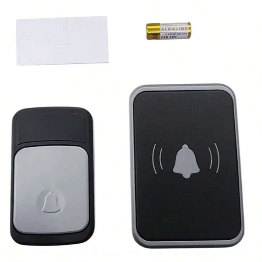 Timbre inalámbrico para casa, buscapersonas sin cableado, larga distancia. - Negro - Ver 1