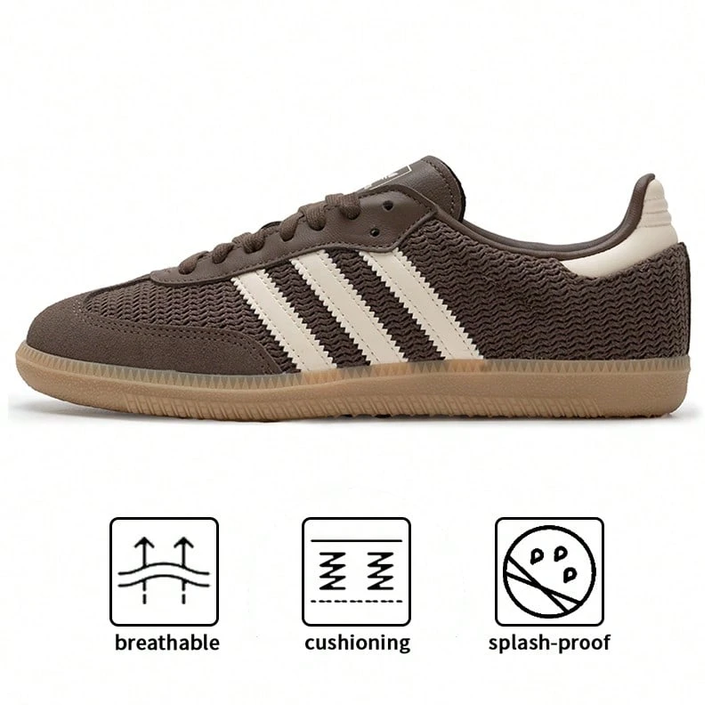 Adidas Originals SAMBA OG Casual Lightweight Sneakers, Unisex Daily Wear & Running Shoes For Travel, JI3184 - Rock Deep Earth Brown/Wonderful White/Magic Light Brown - View 1