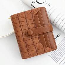 Nuevo Wallet de Moda para Mujeres, un Wallet de Diseño Multifuncional. Cuenta con una Cierre con Cremallera y tiene Fuertes Funciones de Protección. Hay Variedad de Colores para Elegir, y es una Buena Opción como Regalo. - Granate - Ver 5