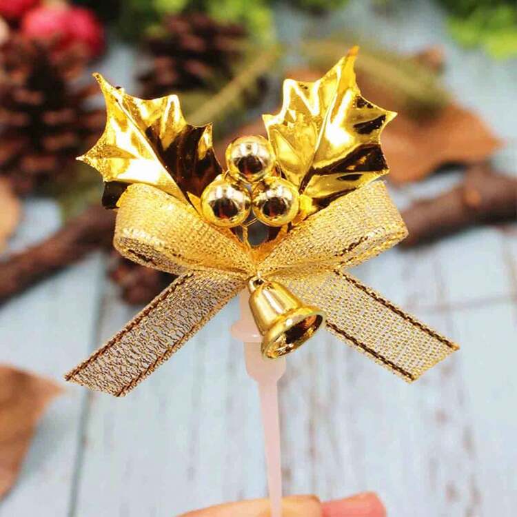 5/10pcs Christmas Cake Toppers Baking Decorations 3D Scene Cake Picks Tree Stump Cupcake Toppers Home Decor Christmas Decorations Room Decor Winter - Multicolor - View 4