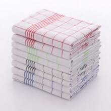 1/2/4/8/12 Stück Geschirrtücher, 4 Farben Küchentücher. Gittermuster Küchentücher. Gestreifte und karierte Küchentücher. Blau kariert, rot kariert, schwarz kariert, für Küche und Esszimmer, Küchenzubehör