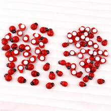 3/10/20/30/50 قطعة من الخنافس الخشبية الحمراء الواقعية، نموذج مصغر للحشرات، مغناطيسات، خنافس صغيرة مضحكة للنباتات المزروعة في أصص، ديكور للحرف اليدوية والتجميل والمناظر الطبيعية المصغرة وحفلات الحدائق والمنازل، تطعيمات خنافس خشبية مسطحة الظهر - الأحمر - مشاهدة 9