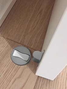 1 pieza Tope de puerta de acero inoxidable sin taladro, tope de puerta magnético antichoque fuerte, tope de puerta de piso de baño invisible, tope de puerta de mueble