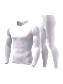 Conjunto Térmico Blusa e Calça Proteção Uv50+ Solar Segunda Pele Unissex Não Peluciado - Cinza - Visão 5