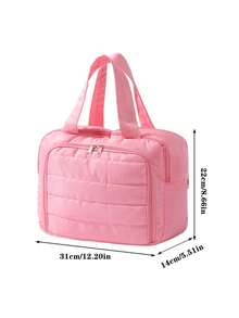 大容量轻便收纳包，多口袋女士化妆包，多功能旅行包，拉链封口，适合旅行和度假 - 黑色 - 查看 12