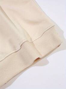 2025FAVORITE DAUGHTER Graphic Print Women's Casual Sweatshirt - Black Round Neck Long Sleeve Pullover, Machine Washable Autumn Winter Warmth, Perfect Gift For Daughters, Sweaters For S, Cozy Winter Apparel, Relaxed Fit Pullover, Comfortable CasualwearSoft And Breathable - 杏色 - 查看 6