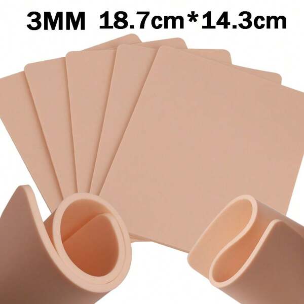 20pcs 3MM A4 Size Tattoo Practice Skin Double Sides Silicone Microblading Eyebrow Permanent Makeup Practice Skin Tattoo Supplies
