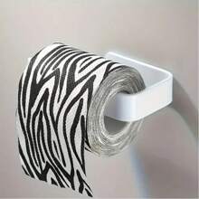 1 Suport pentru hârtie igienică, colier practic pentru perete și ușă de baie, bandă dublu adezivă fără sudură, disponibil în două culori, negru/alb, accesorii pentru baie, suport pentru hârtie igienică, accesorii de bucătărie, articole esențiale pentru dormitor, articole esențiale pentru studenții care se întorc la școală, suport pentru hârtie igienică pentru dormitor.