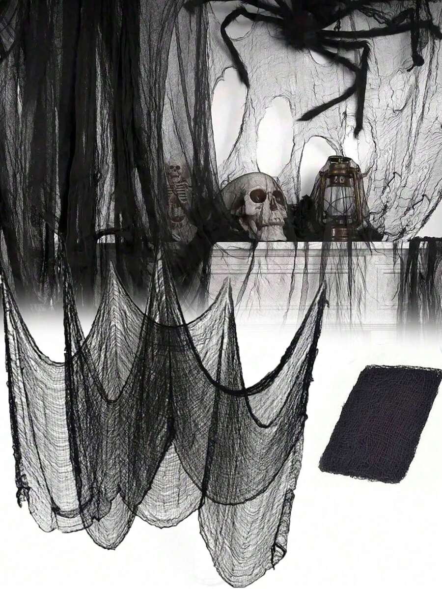 1PC Halloween Party Decoration Haunted House Gauze DIY Decorative Cloth Suitable For Halloween Atmosphere Manufacturing Decoration - Multicolor - View 1