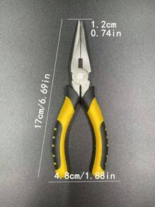 Alicate de Eletricista com Função de Corte Lateral, Construção em Aço Níquel-Cromo, Equipado com Cabos de Borracha Profissionais, Adequado para Eletricistas e Cortadores de Arame Domésticos Alicate Lateral de Eletricista Alicate de Bico Fino