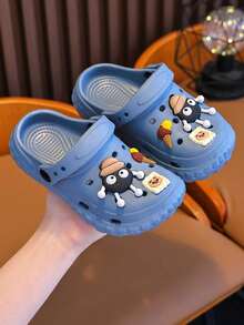 1 Pair EVA Children's Clogs, Boys & Girls Anti-Slip Breathable Closed Toe Beach Sandals - Baby Blue - View 3