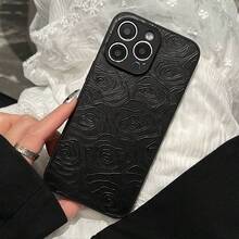 New Luxury Camellia Flower Design Case Compatible With IPhone 16/15/14 Pro Max/12/13 Pro Max/16 Plus, Elegant & Minimalist