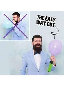 1/3 件气球充气机、手动泵、便携式脚踏泵、气球吹气机，适用于万圣节、圣诞节、派对用品、生日派对、庆典、婚礼、气球充气（颜色随机）