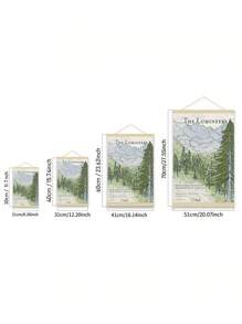 1 张音乐会森林风景帆布海报 - 复古风格无框墙壁艺术，适用于家庭装饰、客厅、卧室、办公室 - 彩色 - 查看 4