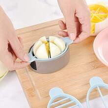 Multifunctional Egg Slicer, Household Egg Cutter Three In One, Preserved Egg Cutter, Egg Cutter, Egg Divider, Convenient Breakfast Supplies, Family Dinner Supplies, Party Supplies - 隨機顏色 - 查看 2
