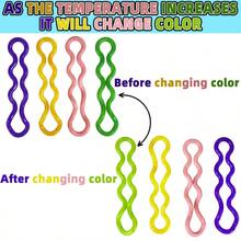 1/4/5个装指尖玩具,适合自闭症成人的感官玩具,温度变化手指玩具,缓解焦虑和压力,色彩鲜艳的静音手指玩具,可定制感官玩具颜色 - 彩色 - 查看 4