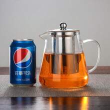 Glass Tea Kettle For Brewing Tea With Water Separation, Thickened Heat-Resistant Glass Flower Tea Kettle, Stainless Steel Filter Tea Kettle, Tea Set - Transparent - View 15