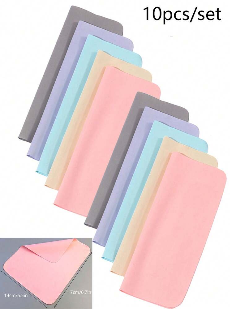 3/5/6/10/12 件高品质眼镜清洁布，超细纤维清洁眼镜布，擦拭手机屏幕，珠宝擦拭，钢琴，镜头，手表布，可重复使用，镜头清洁湿巾，眼镜清洁剂，眼镜太阳镜清洁布，适用于电脑、手机和平板电脑的屏幕清洁剂 - 彩色 - 查看 16