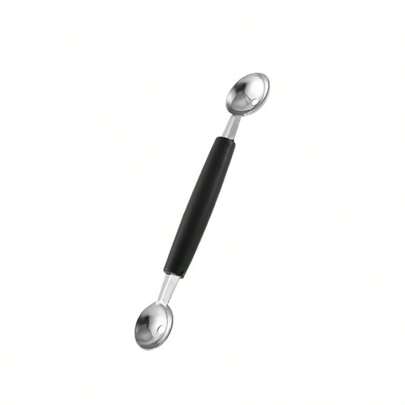 1 Stainless Steel Ice Cream Scoop, Comfortable To Hold, Scoops Out Perfectly Shaped Ice Cream Balls, Double-Ended Fruit Baller, Very Suitable For Scooping Hard Italian Ice Cream, Frozen Yogurt, Fruit, Etc., Kitchen Gadgets Suitable For Making Fruit Salad Cake Decorations, Summer Desserts, And Gifts