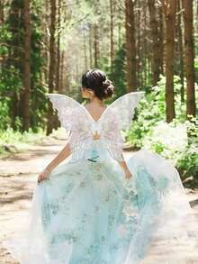 Adult Women's Fairy Wings, Halloween Fairy Costume Accessories, Butterfly, Ladybug, Bee Cosplay Fairy Outfit, Angel Wings - Multicolor - View 6