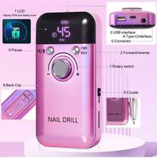 Nail Drill Bits - 粉色 - 查看 2