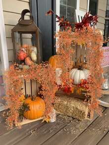 2/1pc 64.9in Artificial Fall Wreaths, Greenery Ivy Wreaths, Hanging Fake Plants & Ferns - Vibrant Autumn Hues, For Halloween Thanksgiving, Indoor Outdoor Home Garden Wedding Farmhouse, Mantel Table Centerpieces, Fall Halloween Home Room Decor, Room Decor, Home Decor, Birthday Decor, Party Decor, Wedding Decor, Wedding, Artificial Plants, Fall Decor