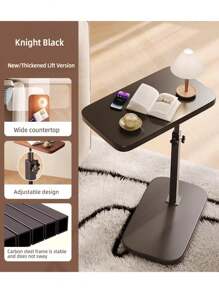 1 Household Movable Sofa Side Table, Laptop Lift Table, Bedroom Slouchy Bedside Table, Mobile Coffee Table