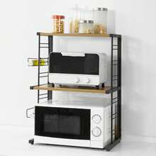 SoBuy KCR08-PF Soporte Microondas, Estante Microondas Ajustable de 2 Niveles, Estante para Horno de sobre Encimera de Cocina máxima 40 kg ES Soporte Cafetera Organizador Cafe Guarda Capsulas Dispensador Capsulas Organizador Capsulas Organizador de Cápsulas de Café Con Cajón de Bambú Porta Cápsulas Y Dispensador Compacto Muebles de Cocina Marrón estilo nórdico, estilo sencillo Metal 60x36x72 cm - Marrón - Ver 9