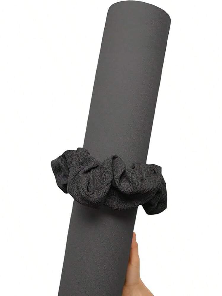 Scrunchie para Esterilla de Yoga - Sostiene tu Esterilla de Yoga con Estilo - Tela Duradera y Elástica - Se Ajusta a Todas las Esterillas de Yoga Estándar (esterilla no incluida) - Gris Oscuro - Añade 1
