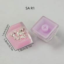 1 szt. Przezroczysta i urocza metalowa klawiatura mechaniczna z motylkowymi nakładkami na klawisze, wysokość SA, materiał ABS, pięknie rzeźbiony zamiennik klawisza ESC, piękny prezent na akcesoria komputerowe DIY