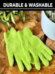 1Pair Microfiber Warm Cleaning Gloves - Coral Fleece Stretchable Breathable Housework Gloves, Cycling Gloves, For Gardening, Kitchen, Car Washing, Boat, RV, Pool & Home Surfaces Cleaning - Plant Dusting, Leaf Removal, Gentle Dust Absorption, Washable, Essential Household Cleaning Gloves Perfect For Christmas, Best For Thanksgiving, Durable Gloves - Multicolor - View 10
